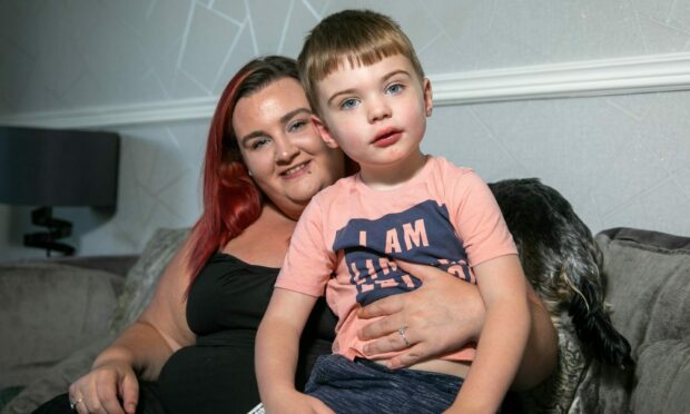 Dundee parent Terri-Louise Jennings feels the strike closure at her son Joel's nursery will have a negative impact on him. Pic: Kim Cessford / DCT Media.