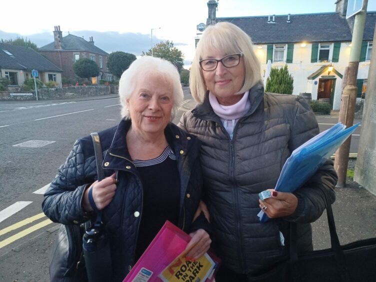 Kinross Action Group founders Maria Bartlett and Joan Cornwall.