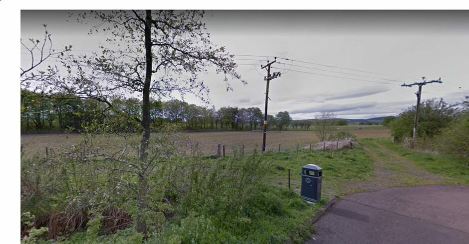 Land for proposed housing development in Kinross