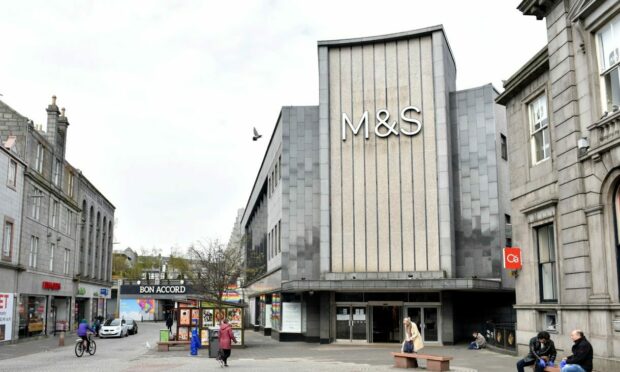 Marks and Spencer stores across Scotland will close on Monday. Picture by Darrell Benns.