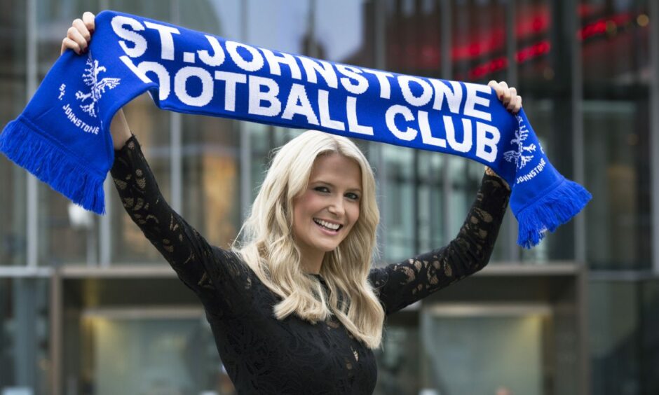 Jo at a St Johnstone hall of fame dinner in Perth in 2016