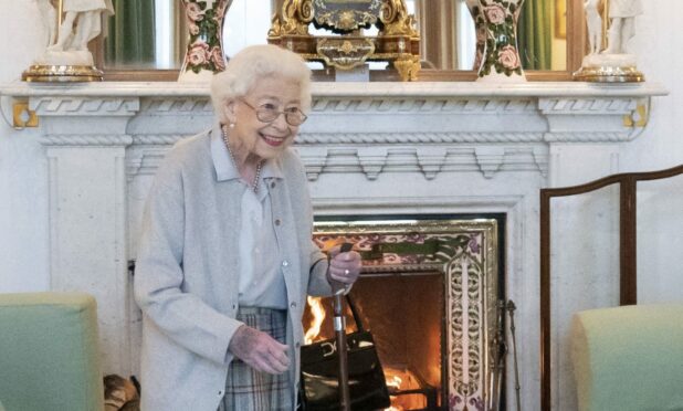 Queen Elizabeth pictured days before her death at Balmoral.