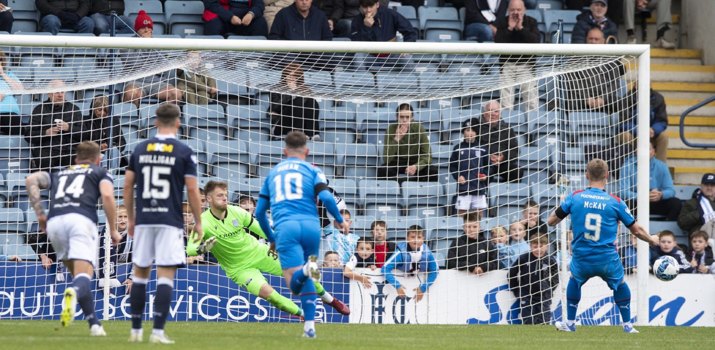 Billy Mckay converts his penalty to make it 2-1 to Inverness.