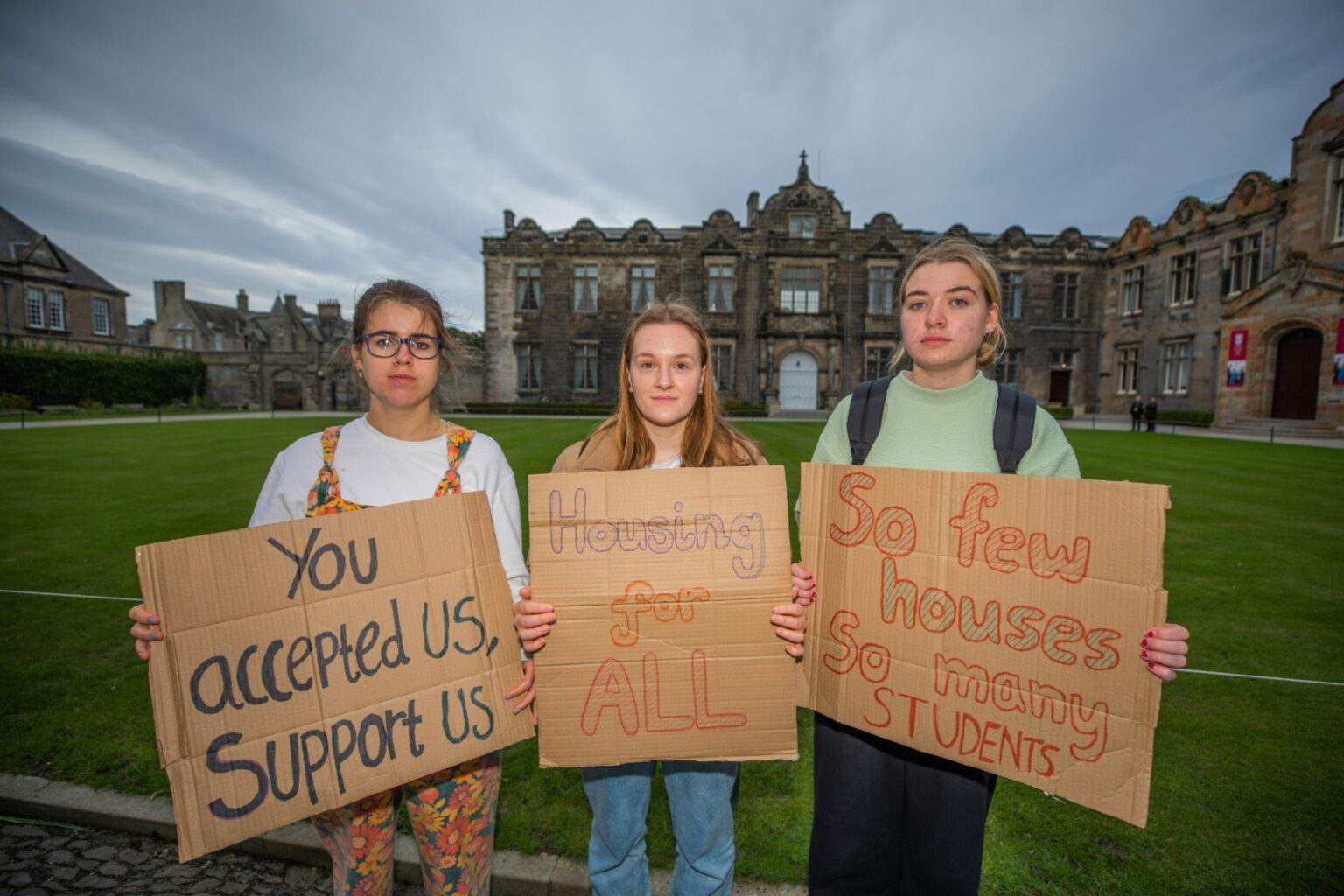 St Andrews students protest at principal's home over housing crisis