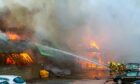 The ferocious blaze reduced the former supermarket building to a mere memory.