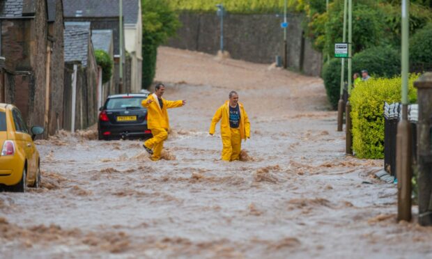 Flooding in Queen Street, Perth. Photo by  Steve MacDougall / DCT Media