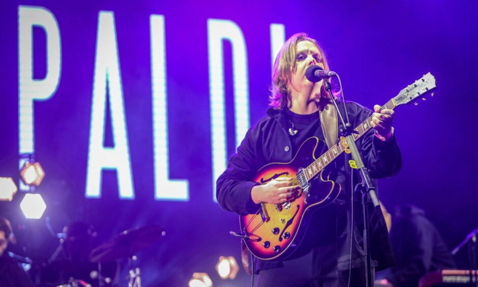 Lewis Capaldi (who is part of the BBC Radio 1 Big Weekend line-up) performing at the party in celebration of the V&A opening in Dundee.