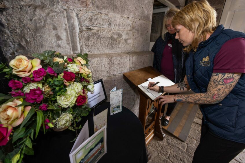 Glamis Castle book of condolence for The Queen