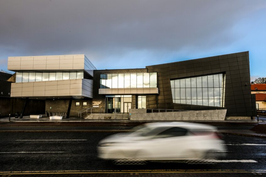 Photo of Kirkcaldy Leisure Centre which houses the swimming pool.