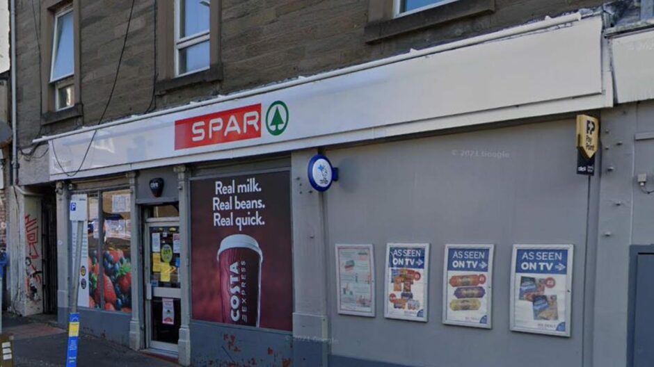 The Spar in the Hilltown, Dundee, which will close. 