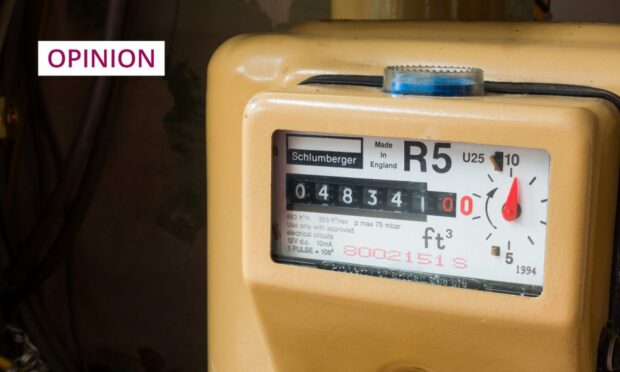 Photo shows a gas meter.