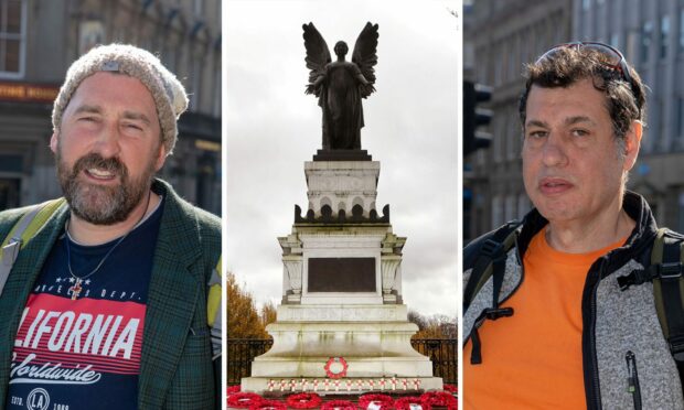 Ric May and Stef Ollandini were cleared of vandalising Cupar war memorial.
