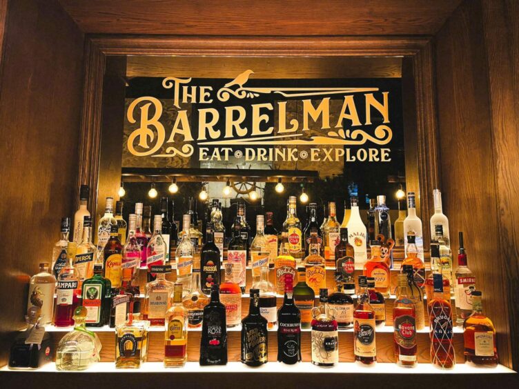 The bar at The Barrelman in Dundee.
