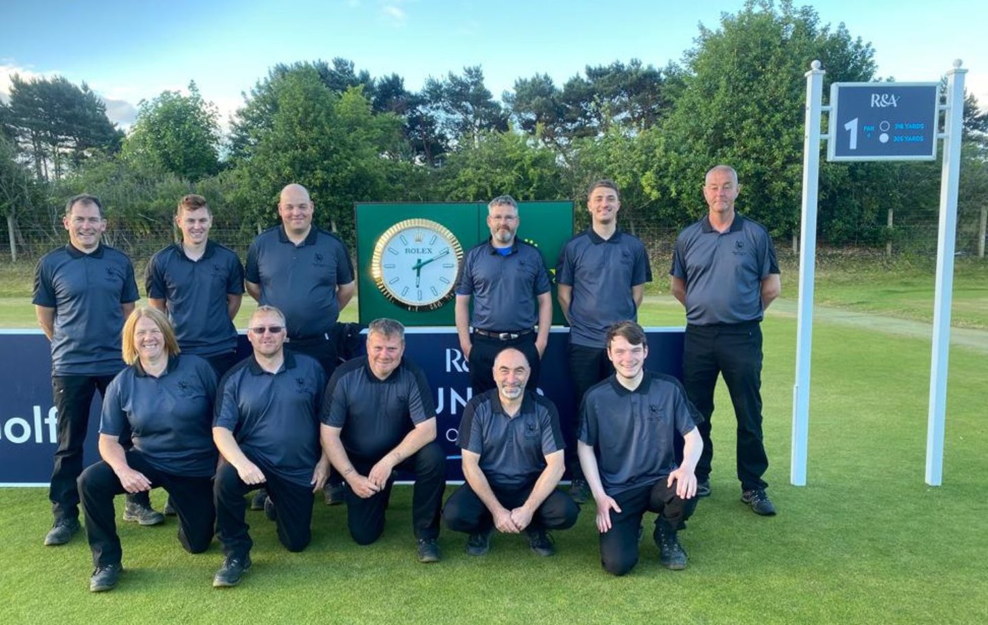 Monifieth Golf Links in new uniforms from Stiven