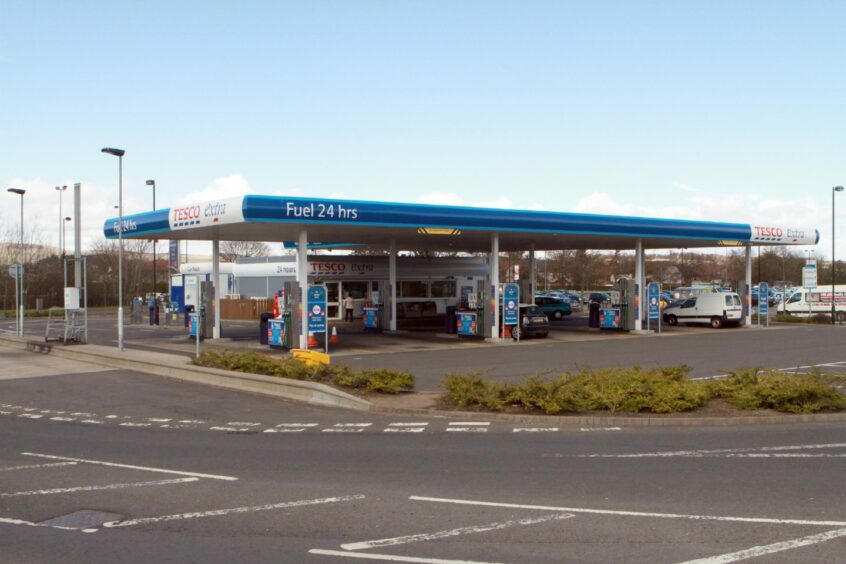 Tesco Kingsway petrol station, Dundee, where the incident happened. 
