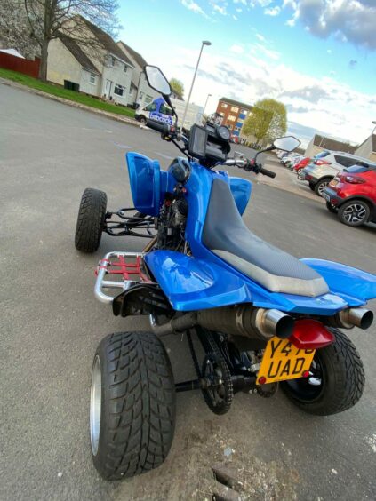 The stolen quad bike.