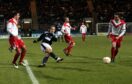 Leigh Griffiths goes for goal the last time Airdrie faced Dundee at Dens Park in 2010. Image: DCT
