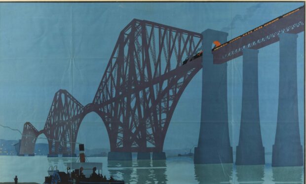 Rare vintage poster of Forth Bridge sells for £12,600. Image: Lyon & Turnbull