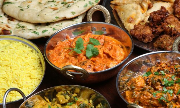 indian food from a restaurant in fife