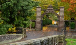 The entrance to Brechin cemetery. Image: Paul Reid.