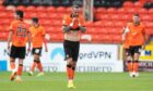 Steven Fletcher reacts as Dundee United fall 2-0 behind at home to St Johnstone. (Image: SNS)