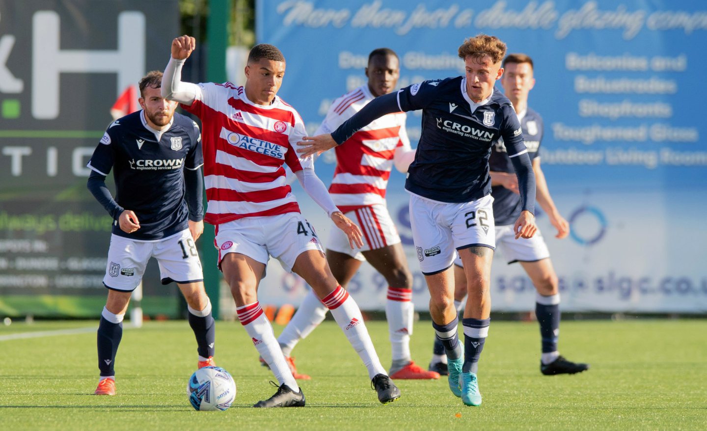 Dundee's Ben Williamson involved in the action in the second half.