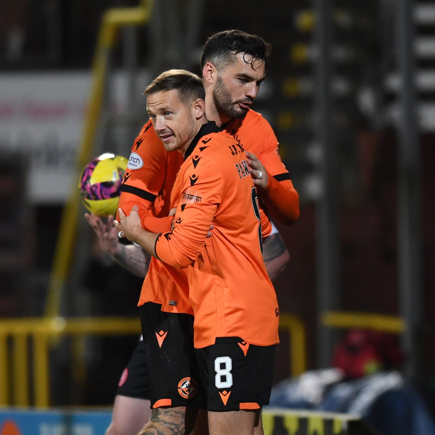 Peter Pawlett returned to action for Dundee United for the final five minutes. 