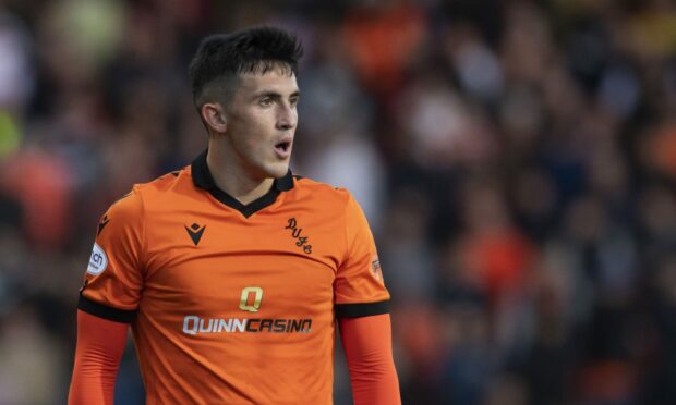 Jamie McGrath in action for Dundee United. Image: SNS
