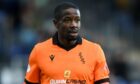 Arnaud Djoum's time at Dundee United is over.  Image: SNS