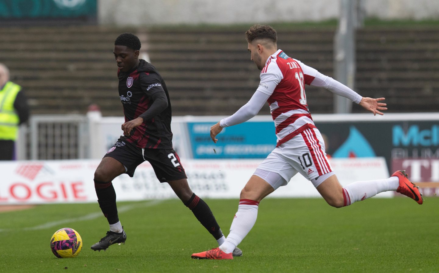 Marcel Oakley in action for Arbroath. Image: SNS
