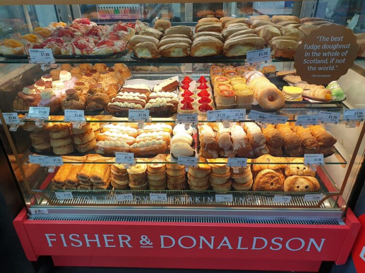 A photo of a bakery counter