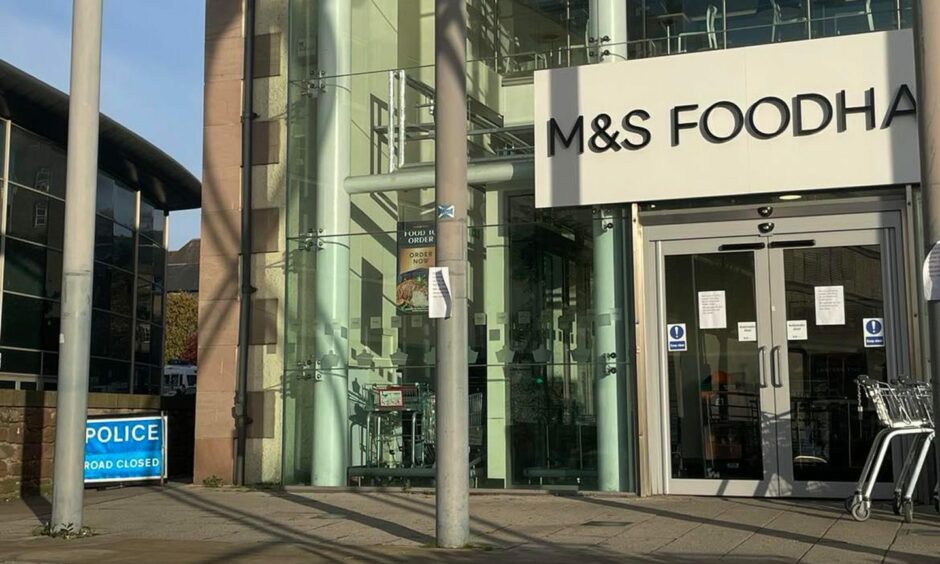 The M&S Foodhall at Gallagher Retail Park in Dundee