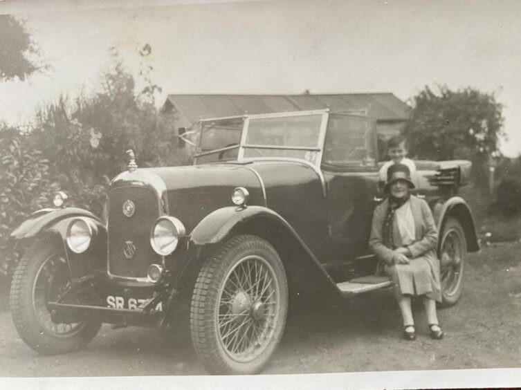 Phil's grandfather, Walter Burnett, as a young boy and his aunt with the Lagonda in the 1930s.