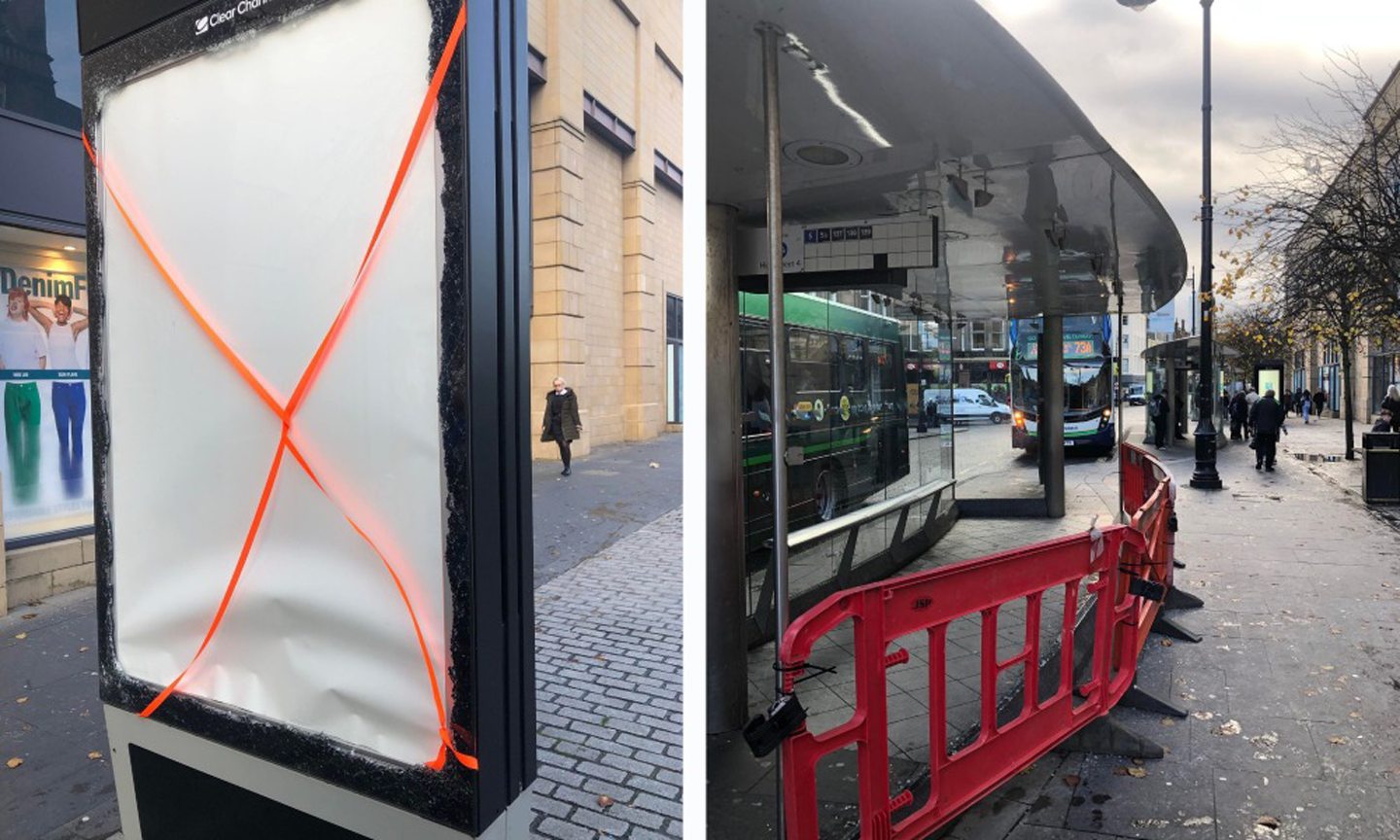 Bus shelters and screens smashed in Dundee Nethergate vandalism