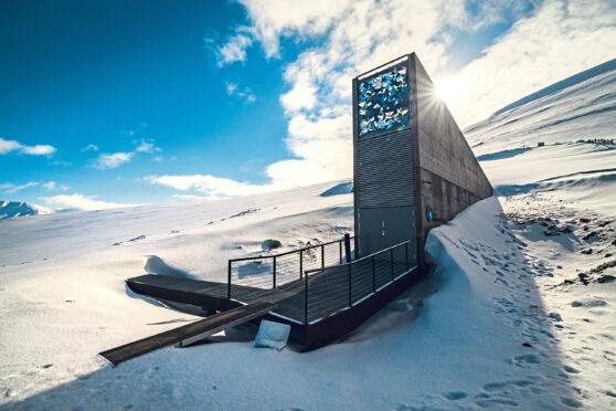 The Seed Vault in the Arctic province of Svalbard in Norway.