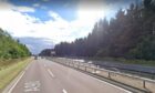 All lanes on the A90 at Tealing were restricted after the crash. Image: Google Street View.