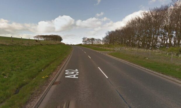 The incident happened on the A922 near Lunan in Angus. Image: Google Street View.