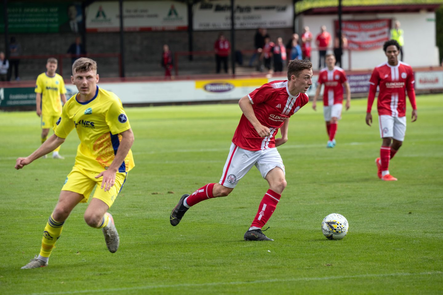 Fraser MacLeod in action for Brechin City earlier this season. Image: Graeme Youngson/ Brechin City