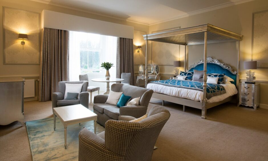 The bridal suite is one of 31 bedrooms at the Fife hotel.
