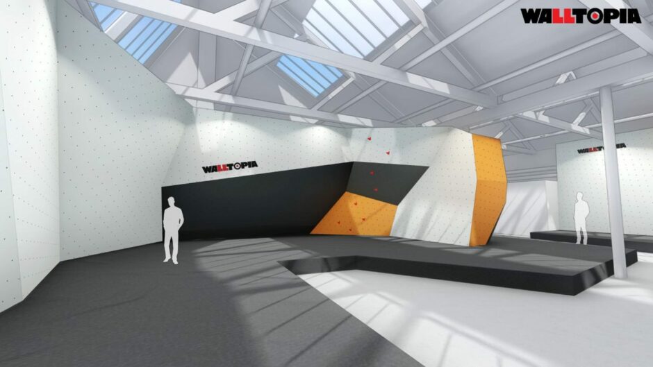 What the inside of Block10 bouldering gym could look like.