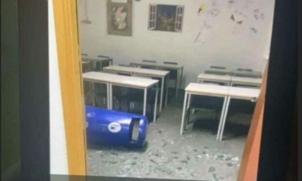 Bins were used to smash windows.