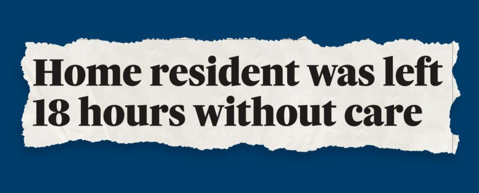 Headline on a previous report from The Courier about a resident at Glamis House.