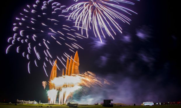 The Dunhill fireworks display lights up the Old Course