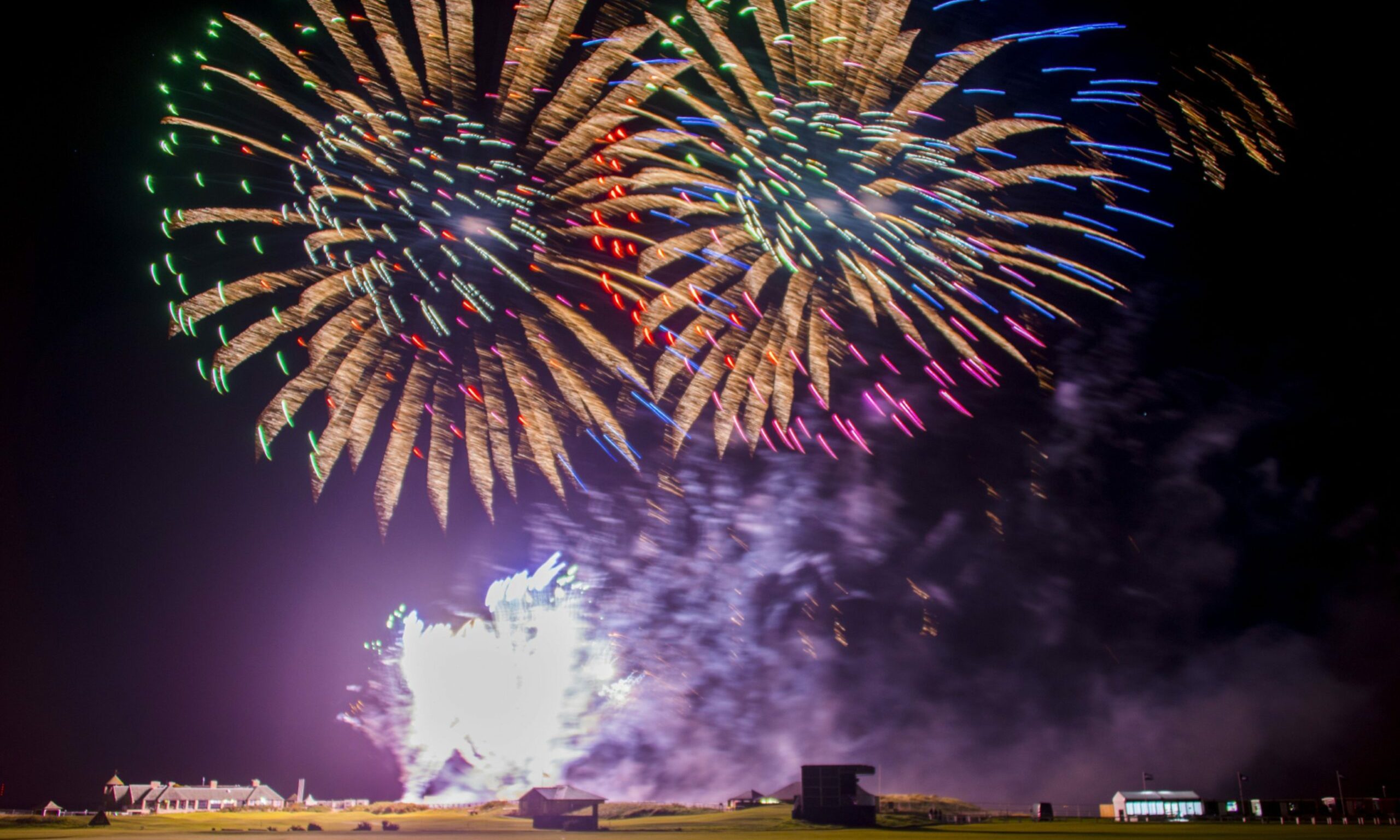 Dunhill fireworks display lights up the Old Course in St Andrews