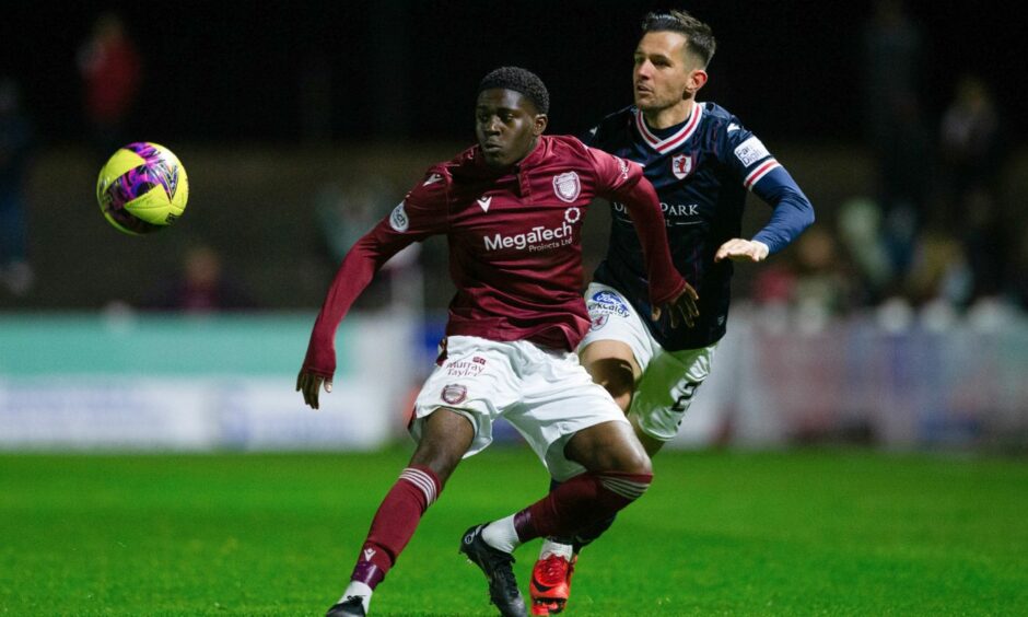 Marcel Oakley has praised the 'family' feel at Arbroath. Image: SNS