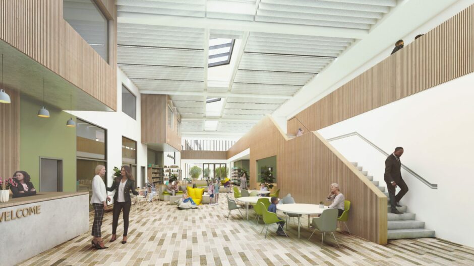 How new reception would look at Braeview/Craigie High.