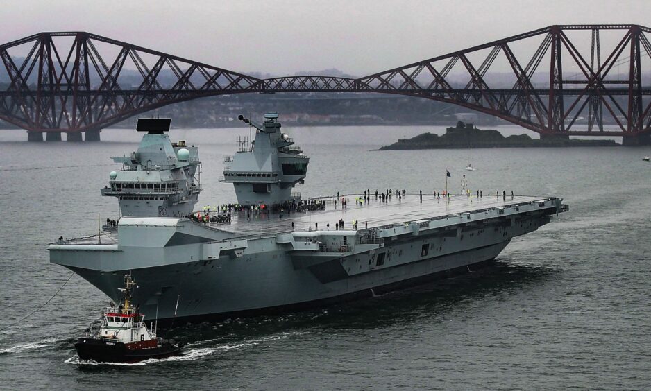 HMS Prince of Wales on the Forth.