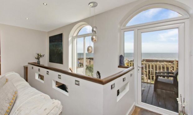 Views from the Cellardyke home's living room. Image: Thorntons.