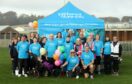Angus Council's fostering and adoption teams were out promoting the service at the Arbroath Parkrun. Image: Gareth Jennings