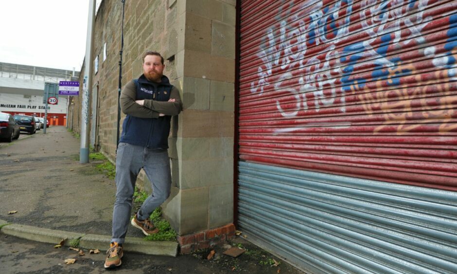 Gavin Christie outside the Angus Works unit.